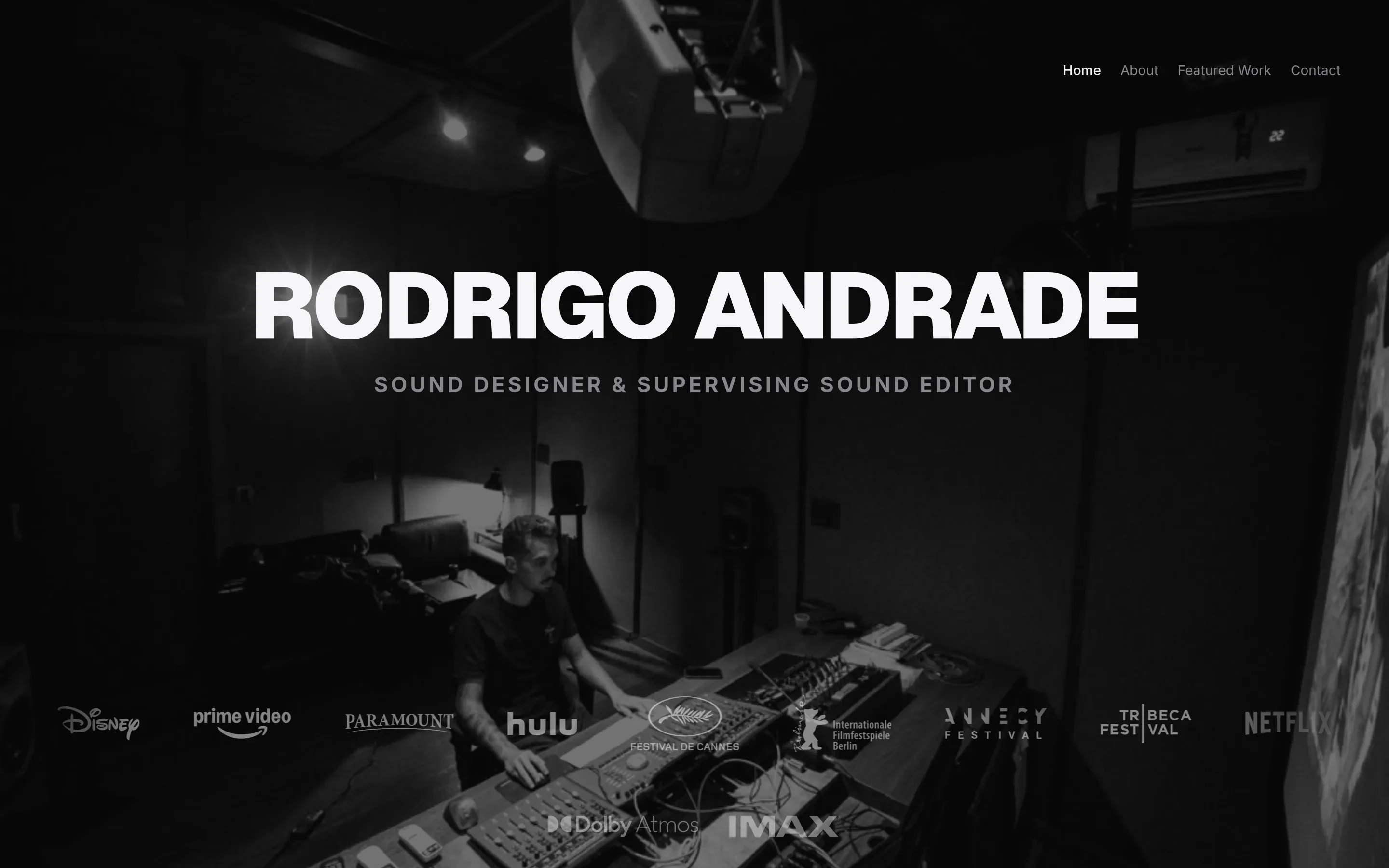Portfólio do Rodrigo Andrade no desktop